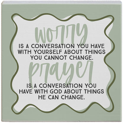 Worry Prayer Green - Small Talk Square