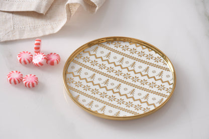 Small Plate Gold Trim