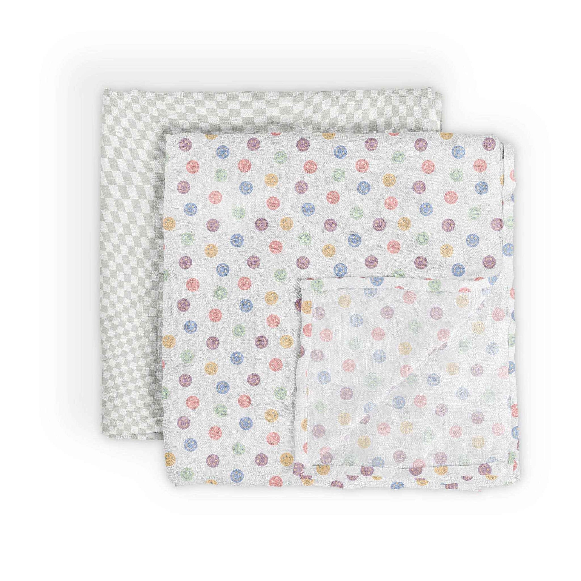 Swaddle Blanket Set Happy Baby Vibes
