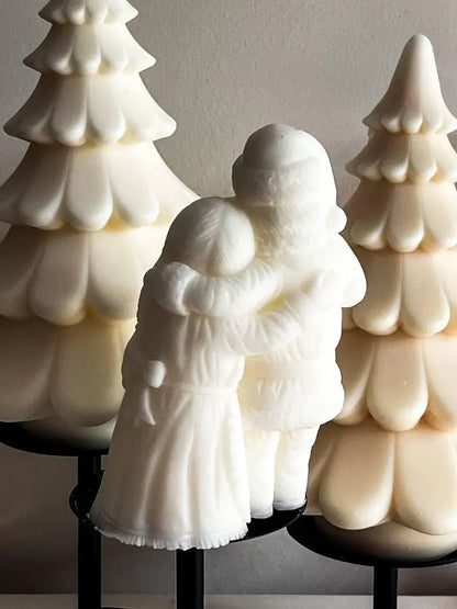 Mr. and Mrs. Santa Candle 6x3.5in - Christmas