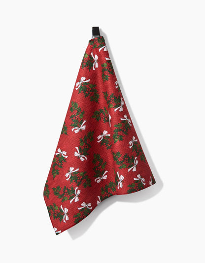 Geometry - Christmas Berry Bow Tea Towel
