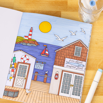 Elyse Breanne Design - Coastal Americana Coloring Book