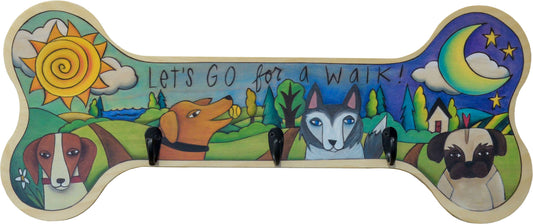 "Walk This Way" Dog Leash Rack