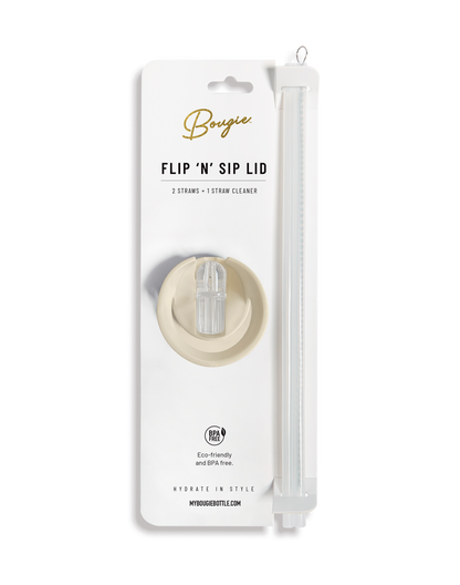 Replacement Flip ’N’ Sip Lid - Leak-Proof Handle with Straws