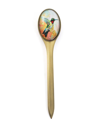 Vintage Red throated hummingbird  Letter Opener