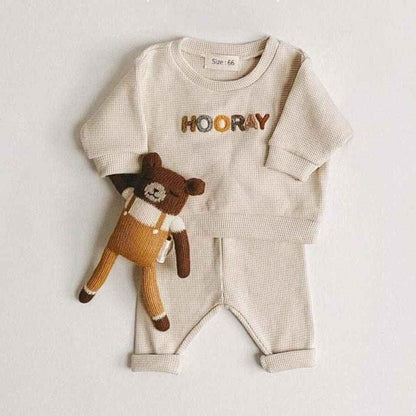 Fashion Baby Clothes Set: Beige / 3-6M