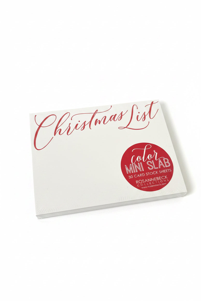 Small Slab Notepad-Christmas List