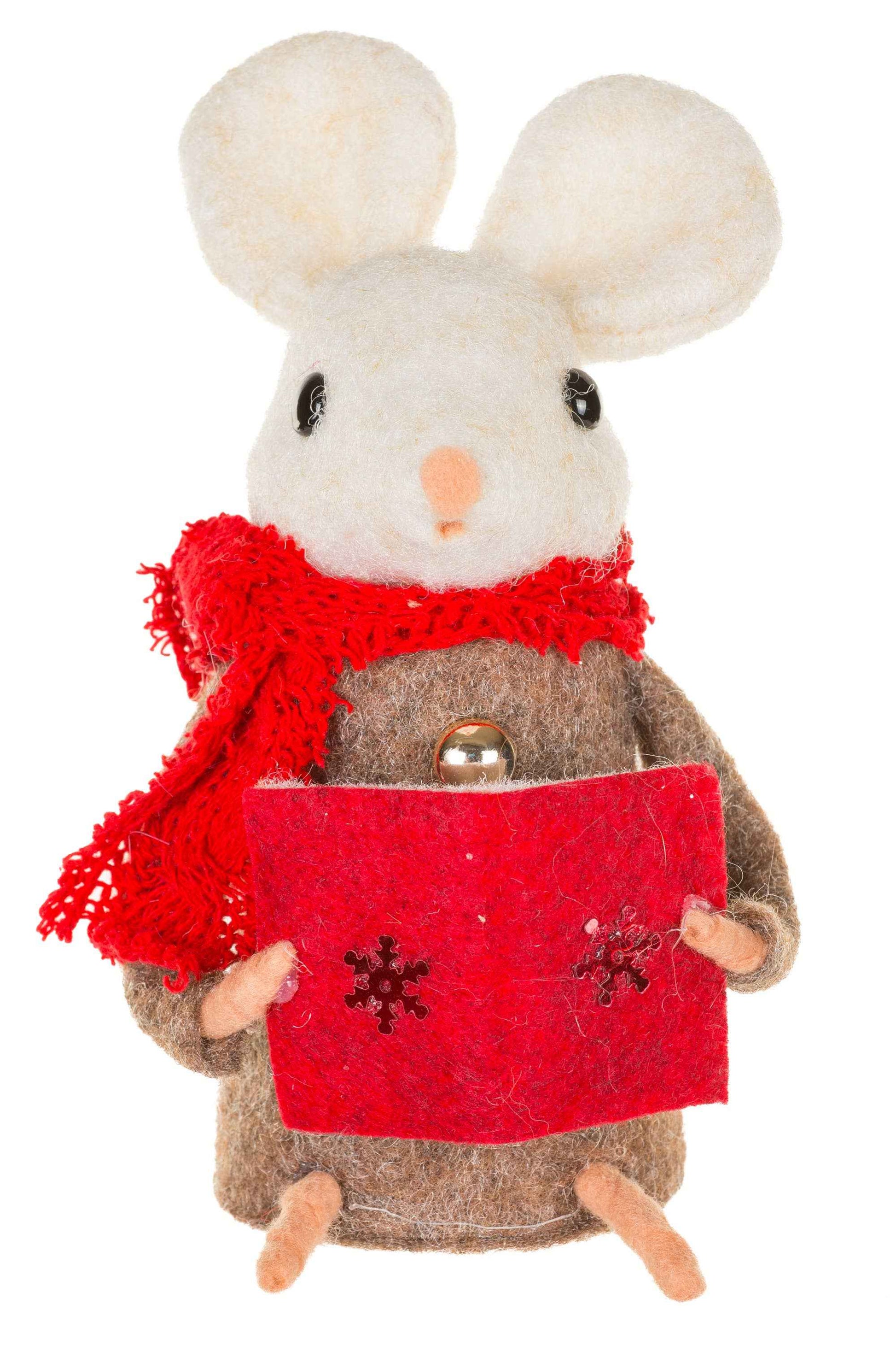 NEW-Brown Mouse Caroler