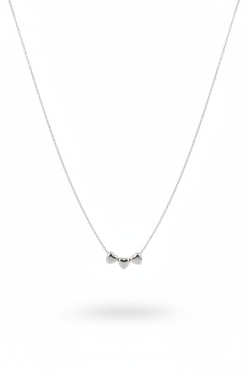 Dainty 3 Heart Necklace