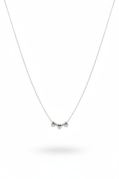 Dainty 3 Heart Necklace