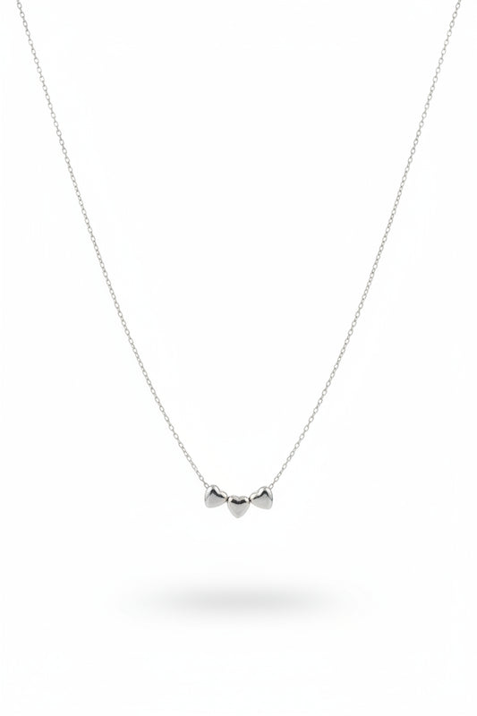 Dainty 3 Heart Necklace