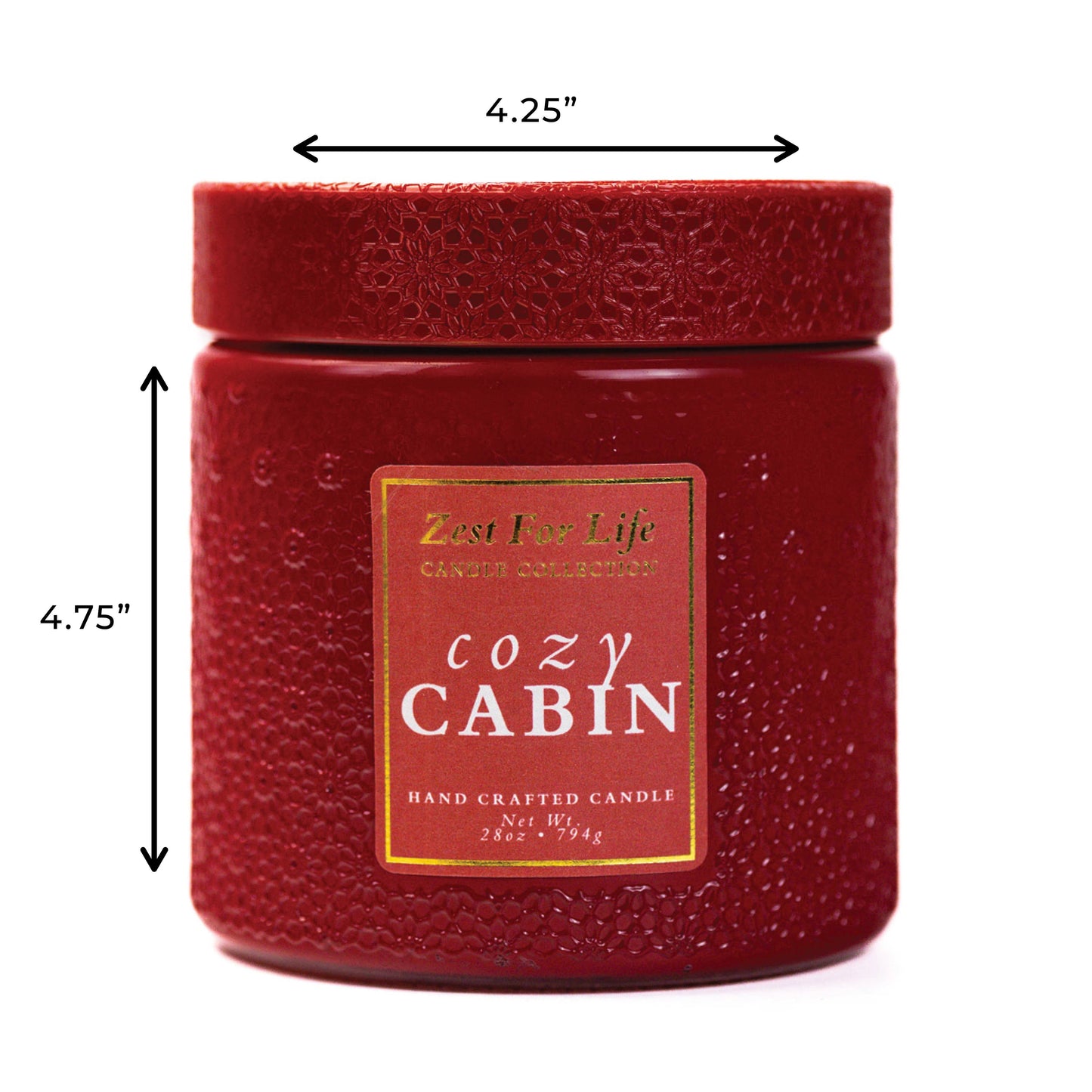 Cozy Cabin – 28oz Zest For Life Luxury Candle
