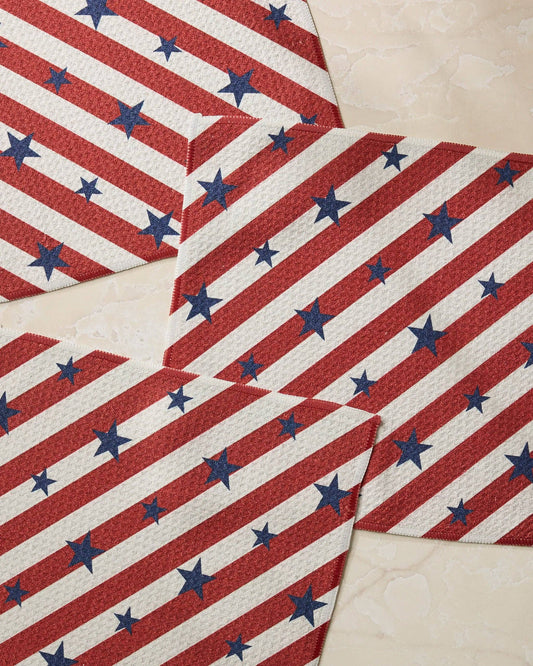 Patriotic Stripe Dishcloth Set