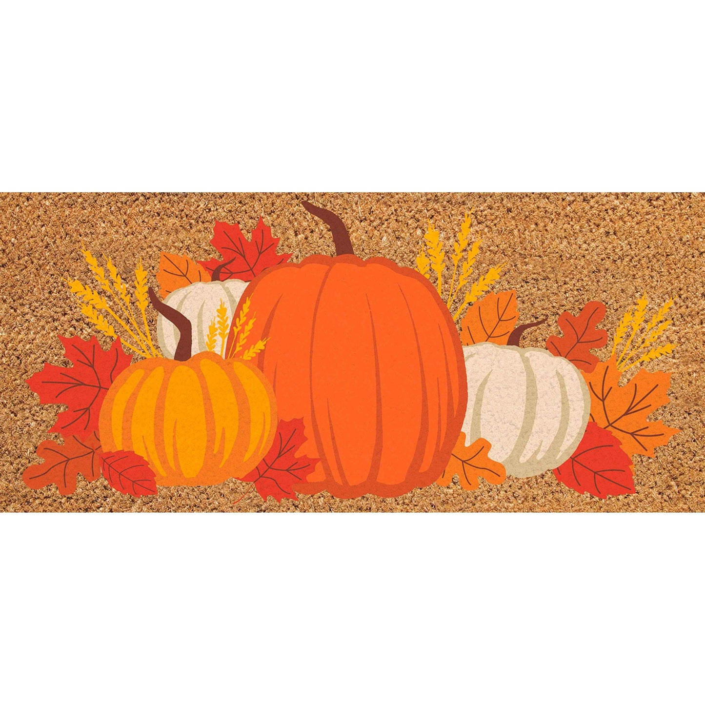 Pumpkin Patch Flocked Coir Sassafras Switch Mat