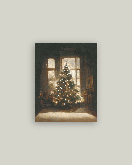Glowing Christmas Tree Print Artist Board