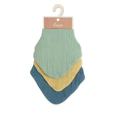 Crane Baby - Muslin 3-Pc. Bib Set - River