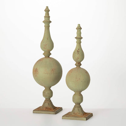 Patina Finial Set of 2, 28"