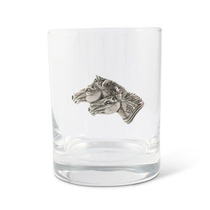 Vagabond House - Running Horse Double Old Fashion Bar Glass