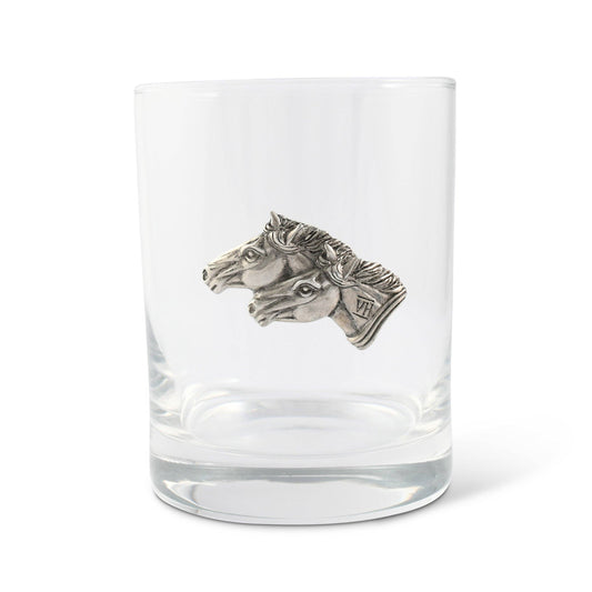 Vagabond House - Running Horse Double Old Fashion Bar Glass