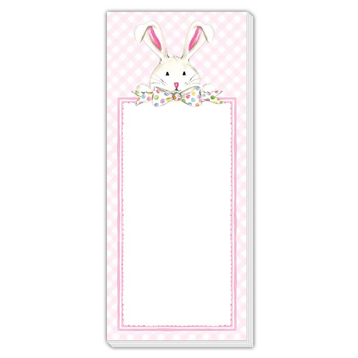 Bunny with Bow Tie Skinny Notepad -RosanneBeck Collections