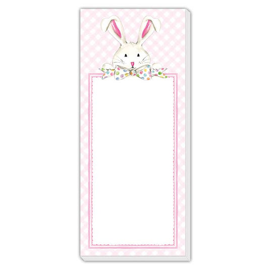 Bunny with Bow Tie Skinny Notepad -RosanneBeck Collections