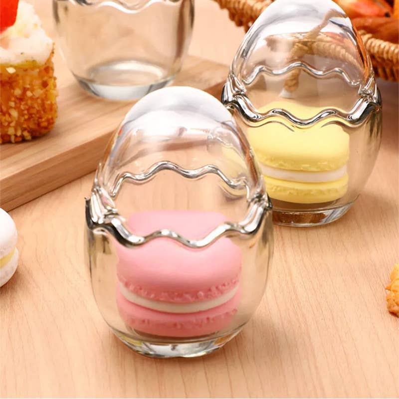 Glass Egg Shape Jar