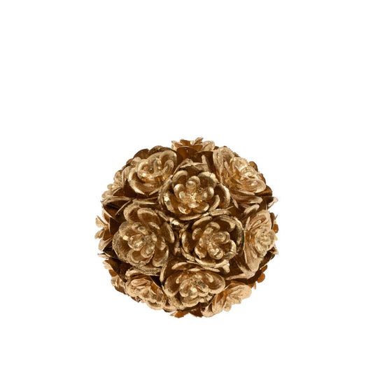 2.25" Dia Gold Kissing Ball Fall / Christmas