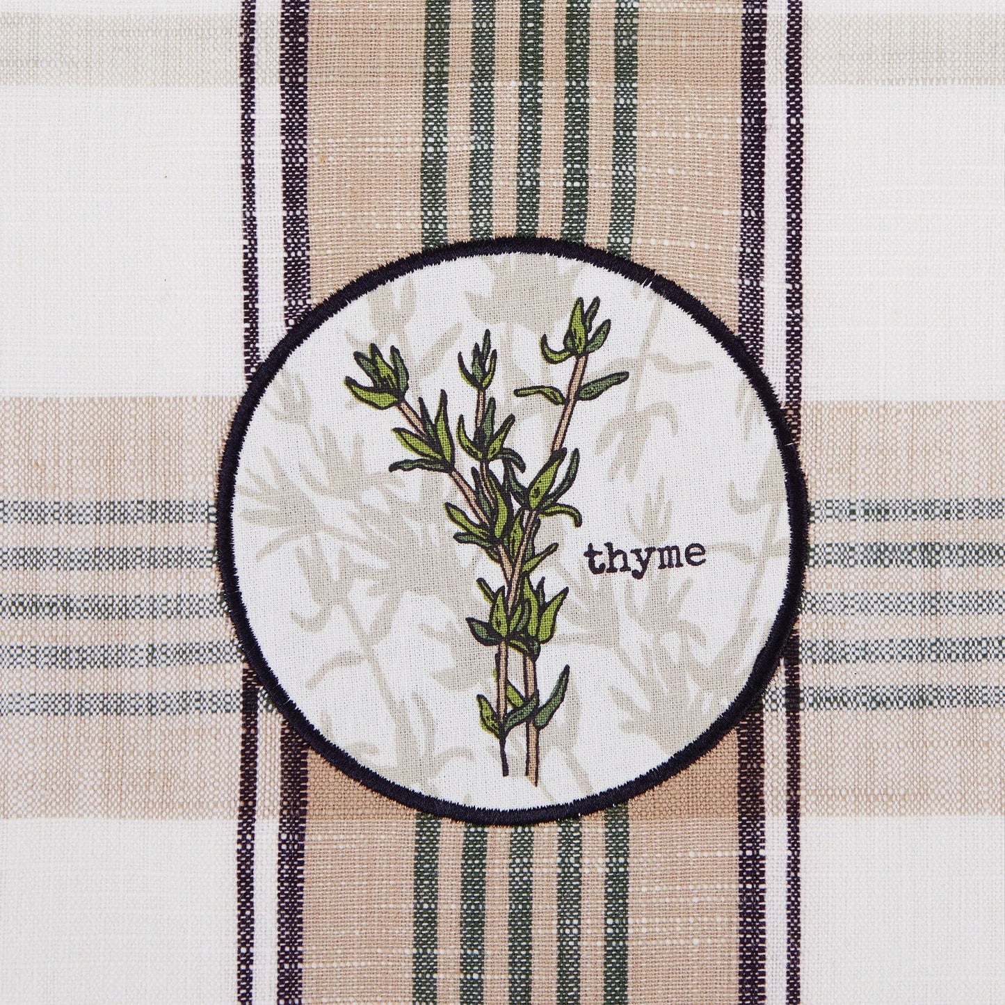 Herb Garden Embellished Dishtowel