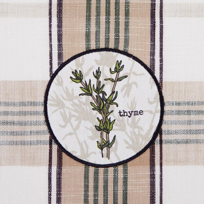 Herb Garden Embellished Dishtowel
