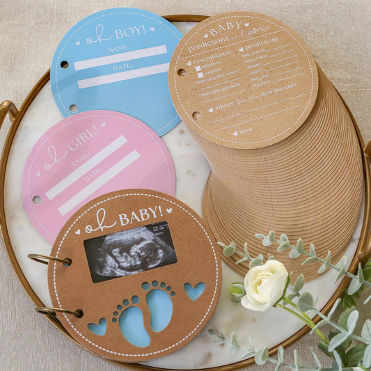 Baby Shower Prediction Advice Card Keepsake Book