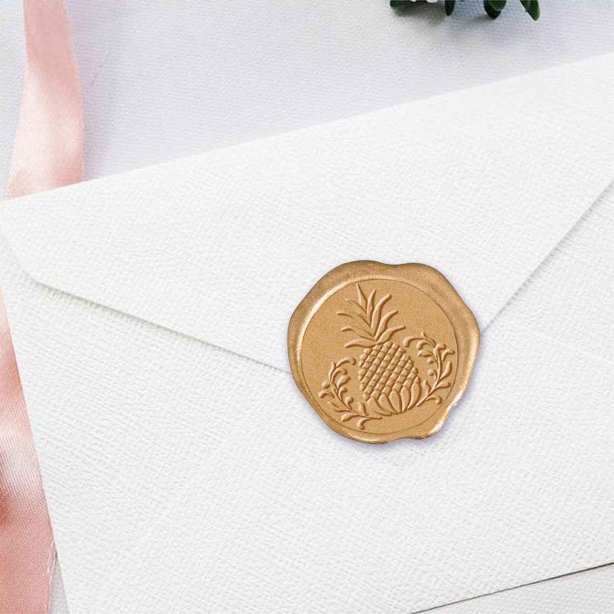 Pineapple Adhesive Wax Seal Stickers 1 1/4" - 25 Pk-*NEW*
