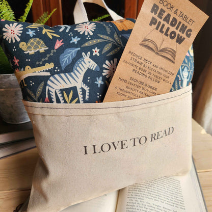 I Love to Read, Reading Pillow, animals