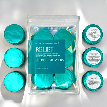 Relax Away Essentials - Relief Shower Steamers 6 Pack - Made in USA
