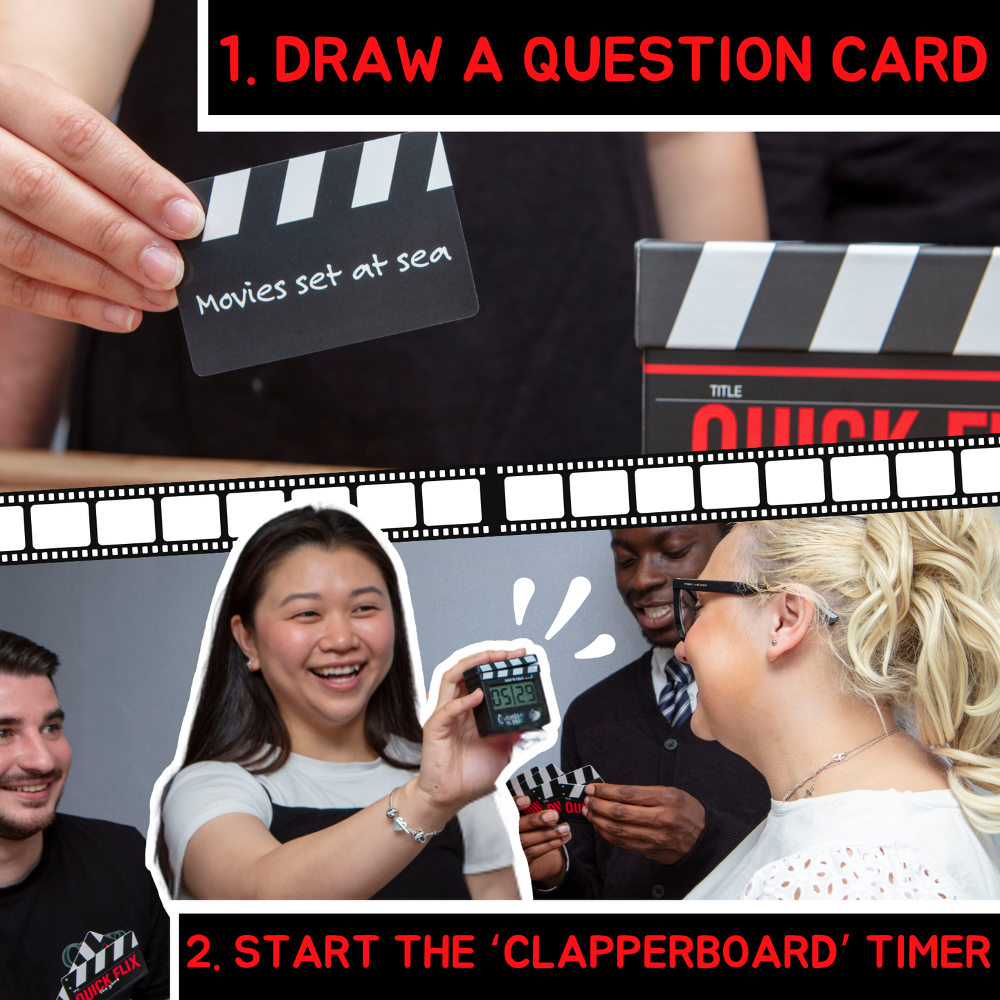 Quick Flix - Movie Trivia Party Game for Families & Adults