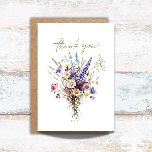 Thank You Wildflower Greeting Card