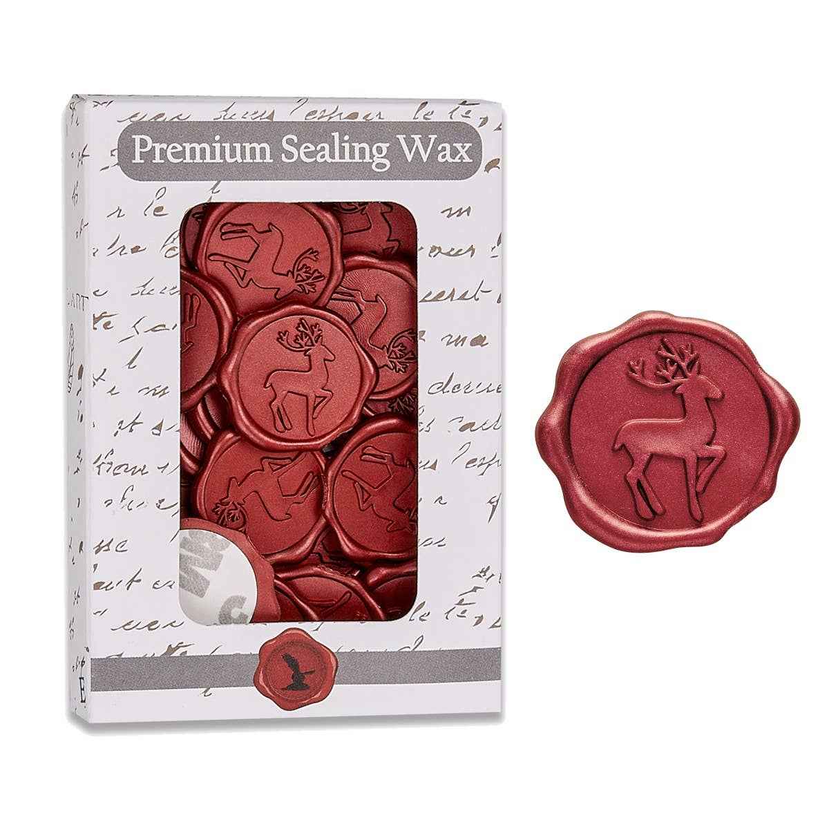 Reindeer Adhesive Wax Seal Stickers 1 1/4" - 25 Pk
