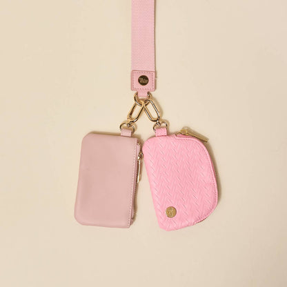 The Darling Effect - Dynamic Duo Pouch Luxe Wristlet–Blush