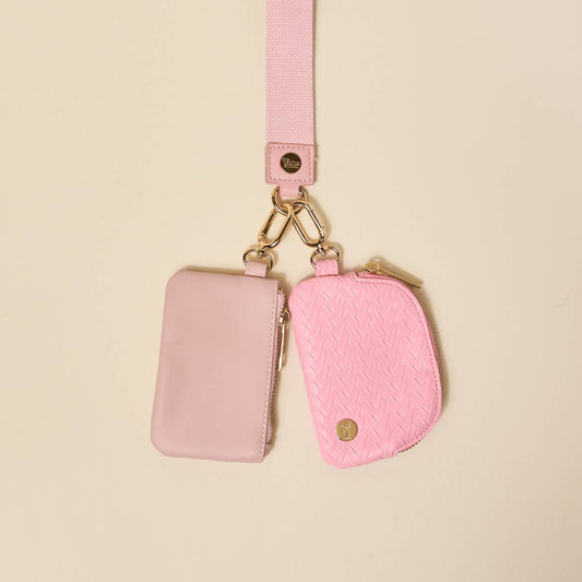 The Darling Effect - Dynamic Duo Pouch Luxe Wristlet–Blush