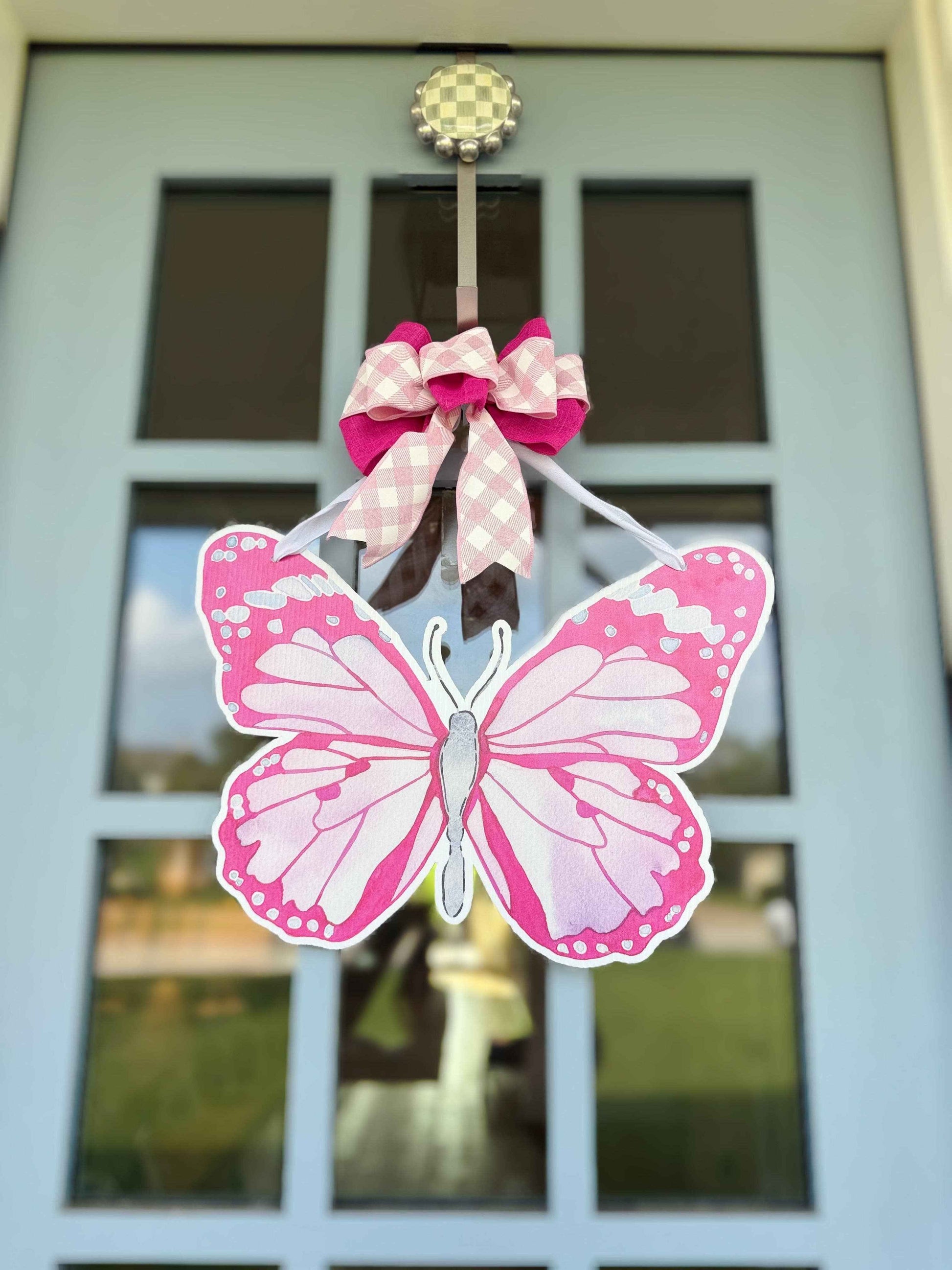 FPE x Catherine Cartie Pink Butterfly Door Hanger: Please Include the Bow