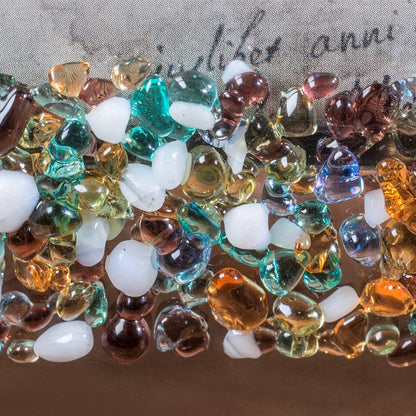 Pic 456 Multi Colored Fused Glass Chips on Clear Frame Series