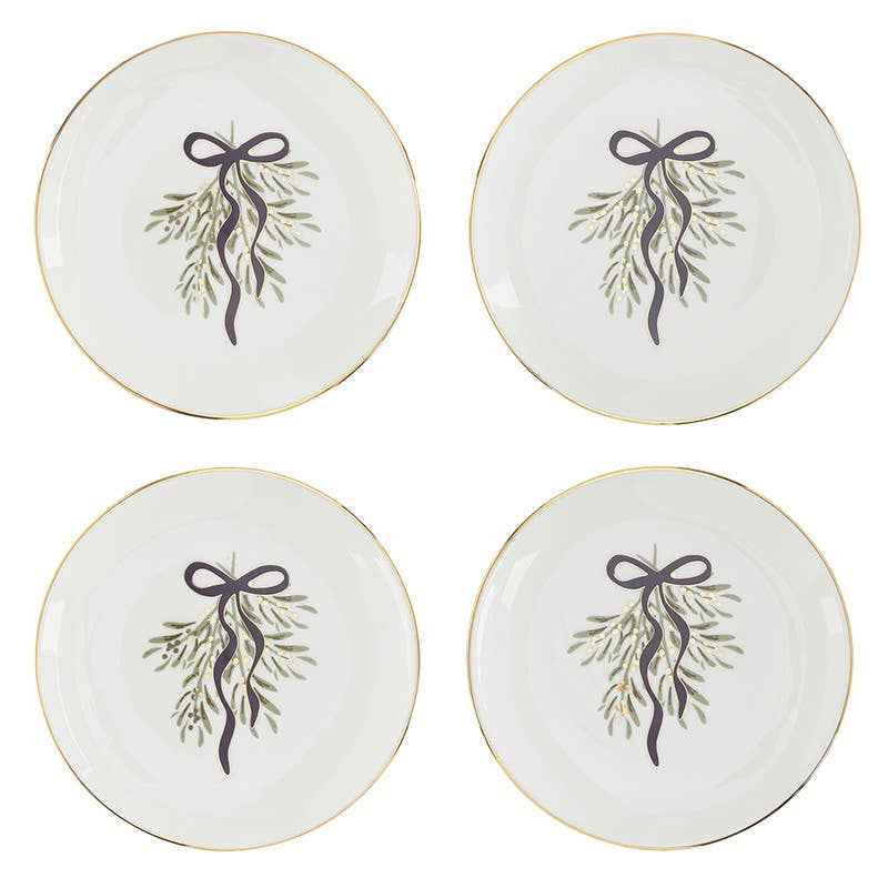 Ceramic Appetizer Plates - Lilac Bow