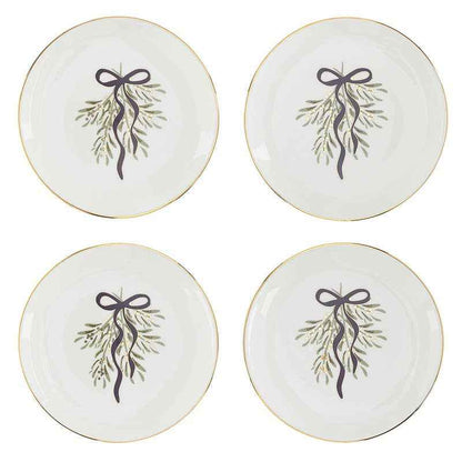 Ceramic Appetizer Plates - Lilac Bow