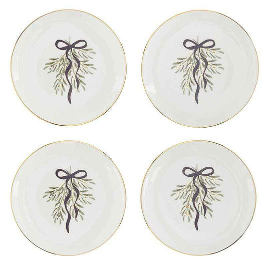 Ceramic Appetizer Plates - Lilac Bow