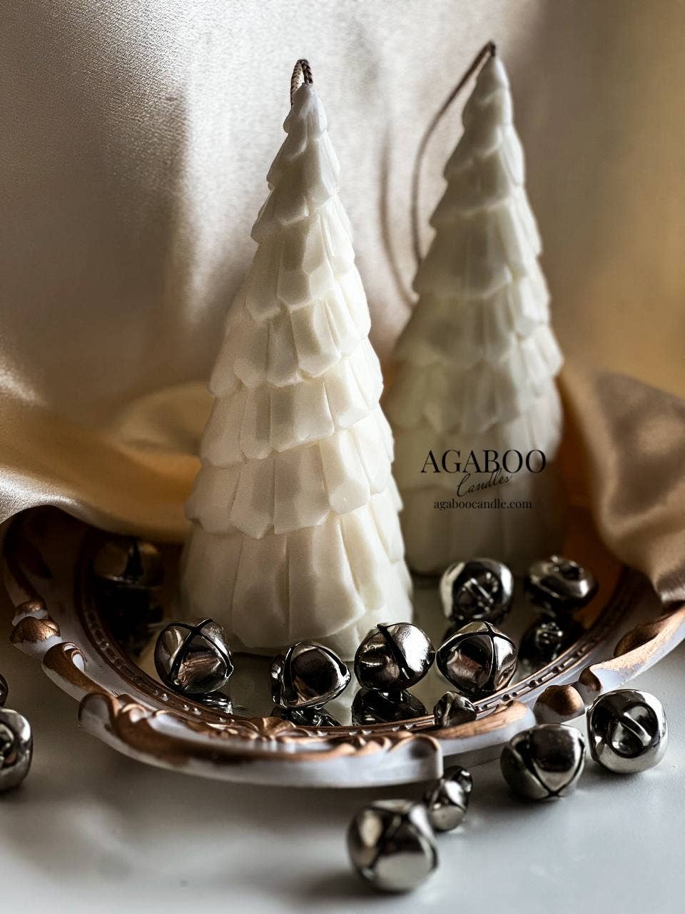 Large Christmas Tree Candle 7x3in