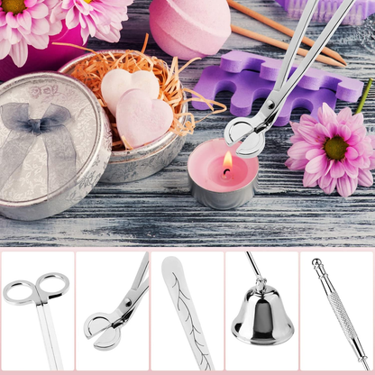 Candle Wick Trimmer Accessories Set for Care Kit- Gold