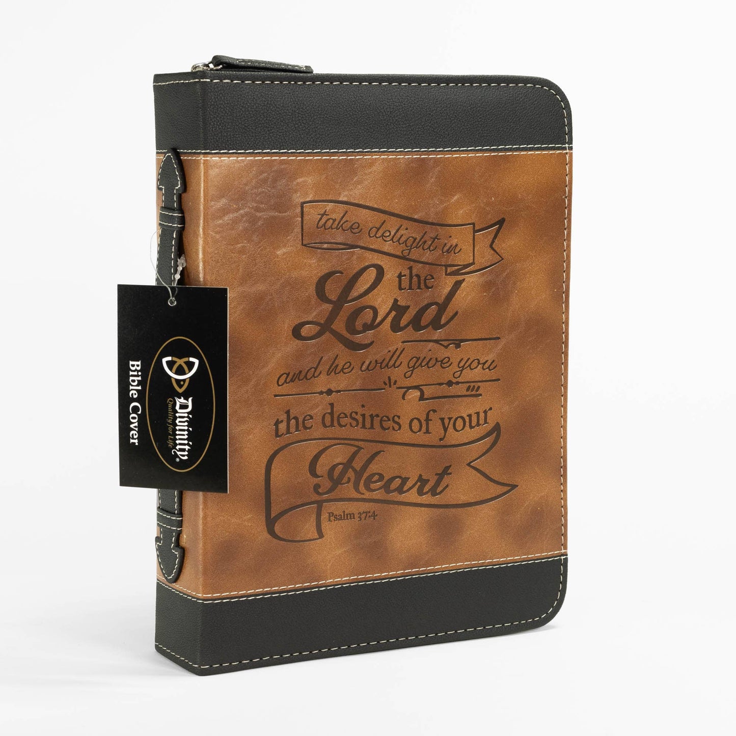 Divinity Boutique - Bible Cover: Brown & Black Take Delight