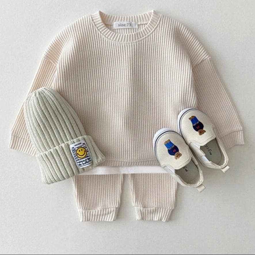 Baby Cotton Tracksuit Pullover Set: 6-12M / Navy