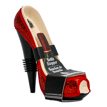 Red Glitter Stopperella High Heel Wine Stopper