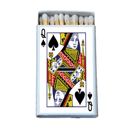 Queen of Spades Card Matchbox Candle Acc