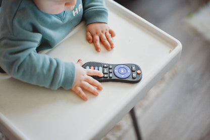 Remote Control Silicone Teether Toy Black Clip- Baby Gift